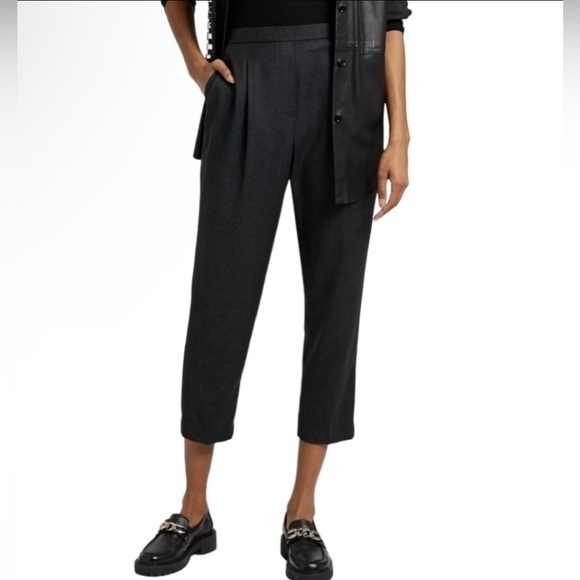 🅽🅴🆆 Theory cropped wool-flannel tapered pants, women’s size 0 - Picture 1 of 17
